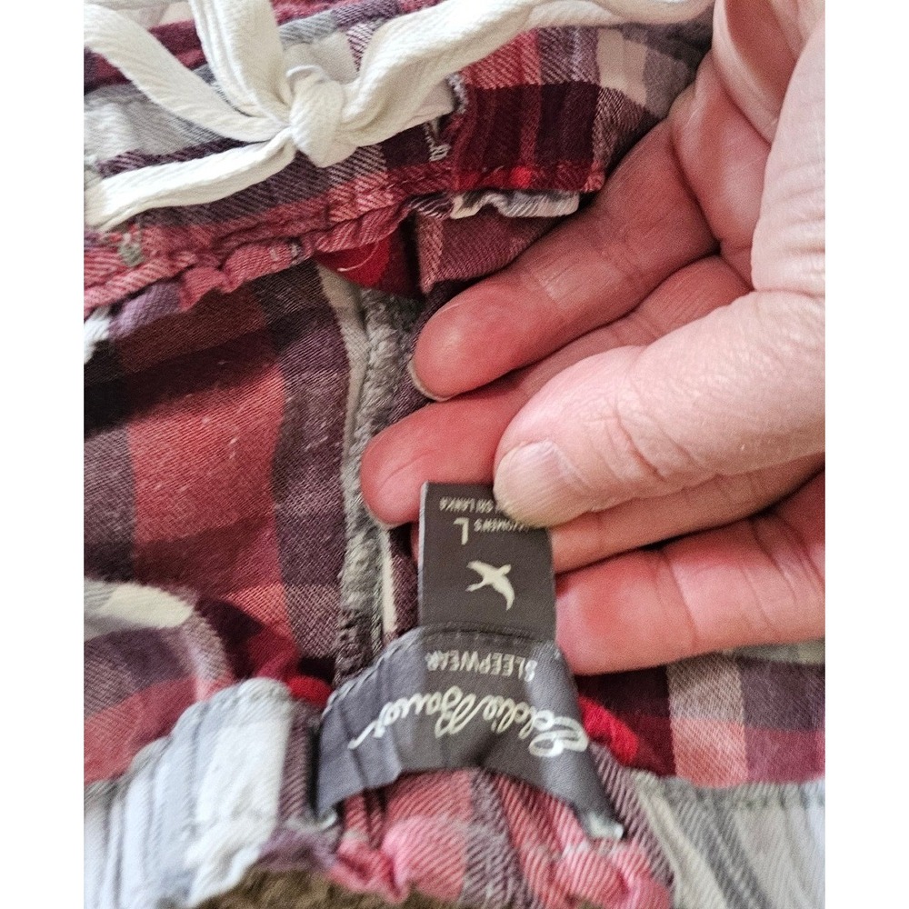 Eddie Bauer Womens Red Plaid Pajama Pants Sleepwear Lounge Bottoms Size L - Picture 3 of 9